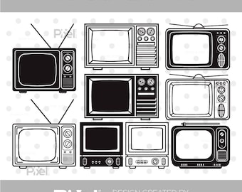 Retro Television SVG Bundle | Vintage TV Cut Files (Digital Download)