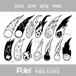 May include: A set of 12 black and white vector illustrations of shooting stars. The stars are drawn in a cartoon style with different shapes and sizes. The illustrations are perfect for use in digital projects, such as website design, social media graphics, and print projects.