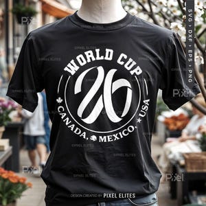 World Cup 2026 SVG Cut Files (dxf, eps, png) | USA, Canada, Mexico, Soccer T-Shirt Design, Football Logo image 3