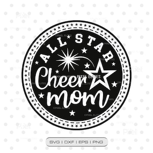All Star Cheer Mom SVG Cut File, Mother's Day Design (Digital Download)