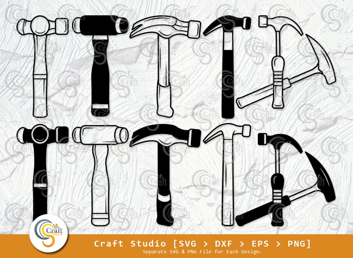 Hammer SVG, Hammer Silhouette, Claw Hammer Svg, Hand Tool Svg, Thor Hammer  Svg, Hammer Bundle - Etsy