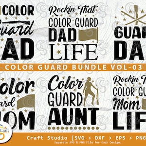 Color Guard Bundle Vol-03, Color Guard Dad Svg, Guard Dad Svg, Color Guard Mom Svg, Color Guard Aunt Svg, Color Guard Quote Design