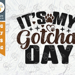 Gotcha Day Hund SVG: Haustier Bandana, Hundemama Design (Digitale Datei)