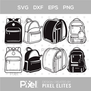 Silhouette de sac à dos scolaire, école svg, cartable Svg, Svg de sac à dos, Svg de sac à dos, Svg cadeau pour enfants, svg de la maternelle, lot de Svg de sac à dos d'école