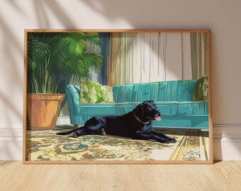 Cozy Dog Decor - Printable Black Lab Art for Your Home