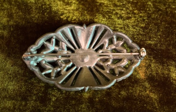 Art Deco colored rhinestones brooch, ca.1920's fr… - image 3