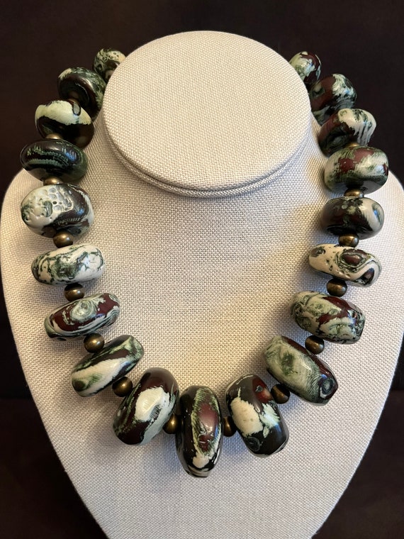 Beautiful Bohemian Beads, Fossil, Stone, Ceramic,… - image 2