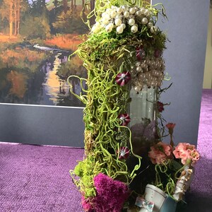 1920s Paris Showgirl Assemblage in Vintage Bottle, Peep Show Art image 5