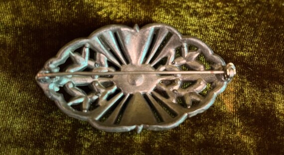 Art Deco colored rhinestones brooch, ca.1920's fr… - image 9