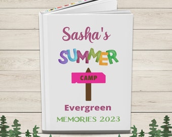 Personalize journal summer camp diary