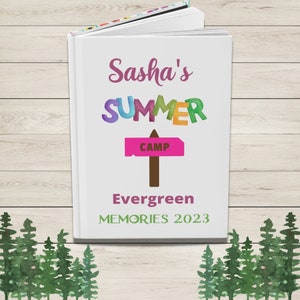 Personalize journal summer camp diary