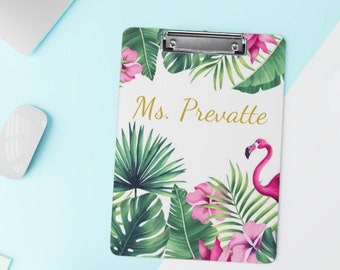 Personalized clipboard tropical theme, Personalized office decor, tropical decor, office gift, personalized office gift, pm