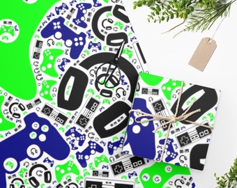 Video game wrapping paper, Gamer wrapping paper, gift wrap