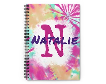 Back to school Personalized notebook tye dye school supply