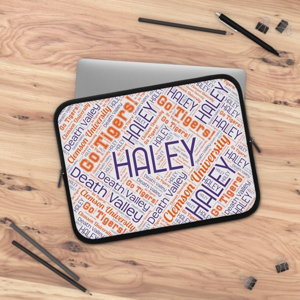 Personalized college high school middle school back to school laptop case sleeve bag, personalized laptop case personalized