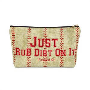 Baseball First Aid bag vintage Accessory Pouch w T-bottom