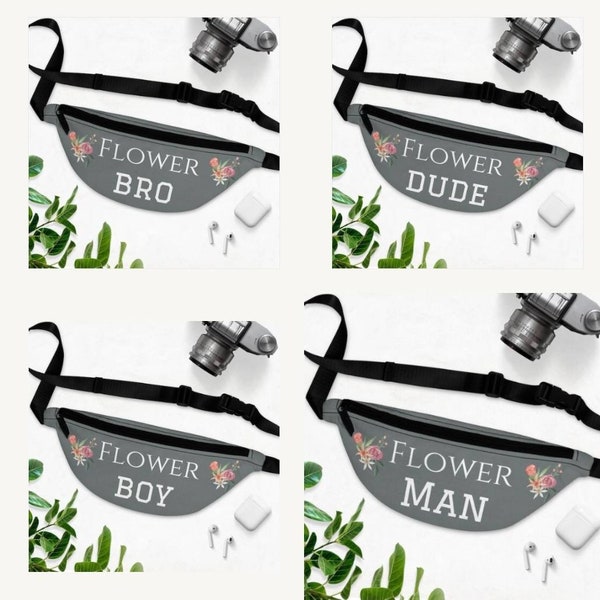 Flower man proposal fanny pack, Flower man bag, Flower bro case, flower dude, Wedding acessory