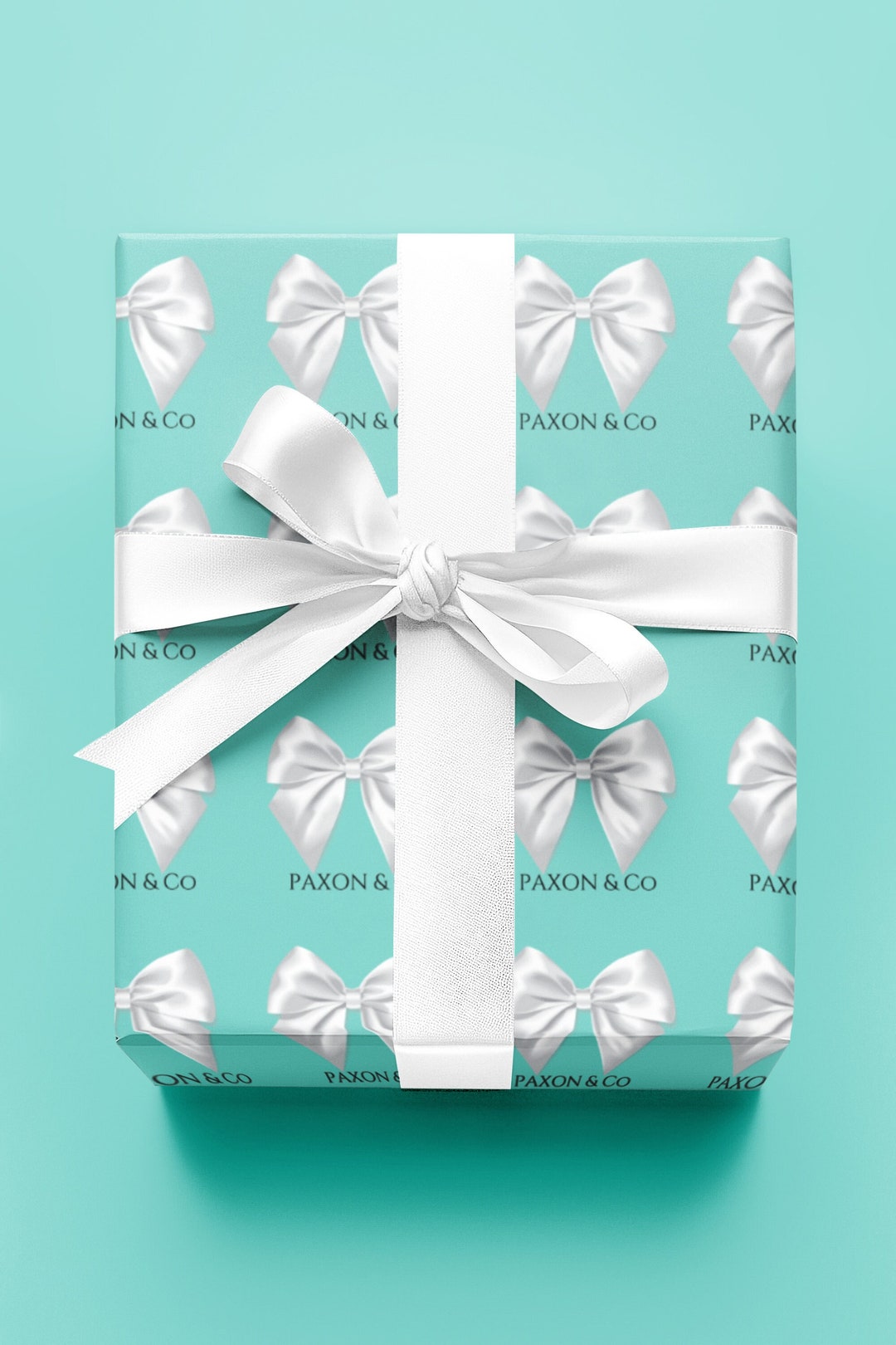 Personalized Wedding Gift Wrap for Bridal Shower. Bride Gift Wrap, Aqua