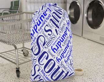 Personalize dirty clothes laundry bag