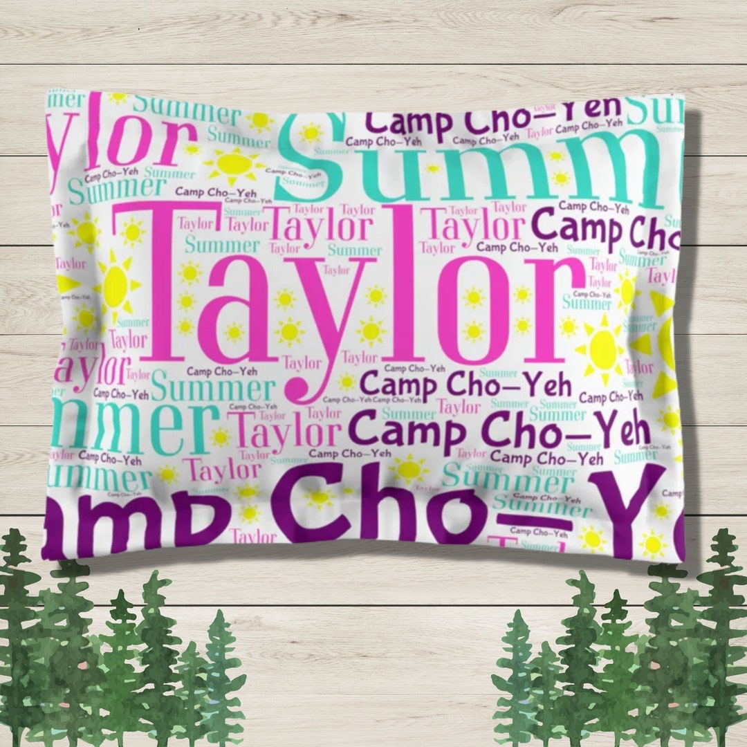 Personalize Summer Camp Pillowcase, Sleep Away Camp Bedding Etsy