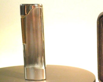 Vintage Prometheus KGM Cigarette Lighter - Silver and Gold Plating.  Works