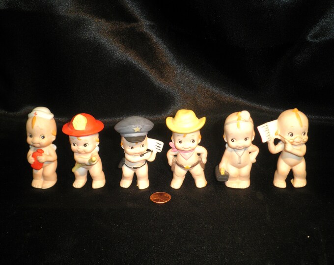 Vintage Lefton Bisque Kewpie Doll Selection Doctor Nurse Etsy