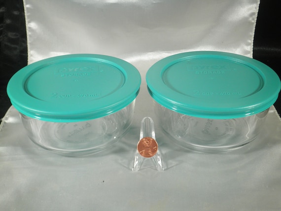 Pyrex 7200 2-cup Glass Storage Bowls Set of 2 