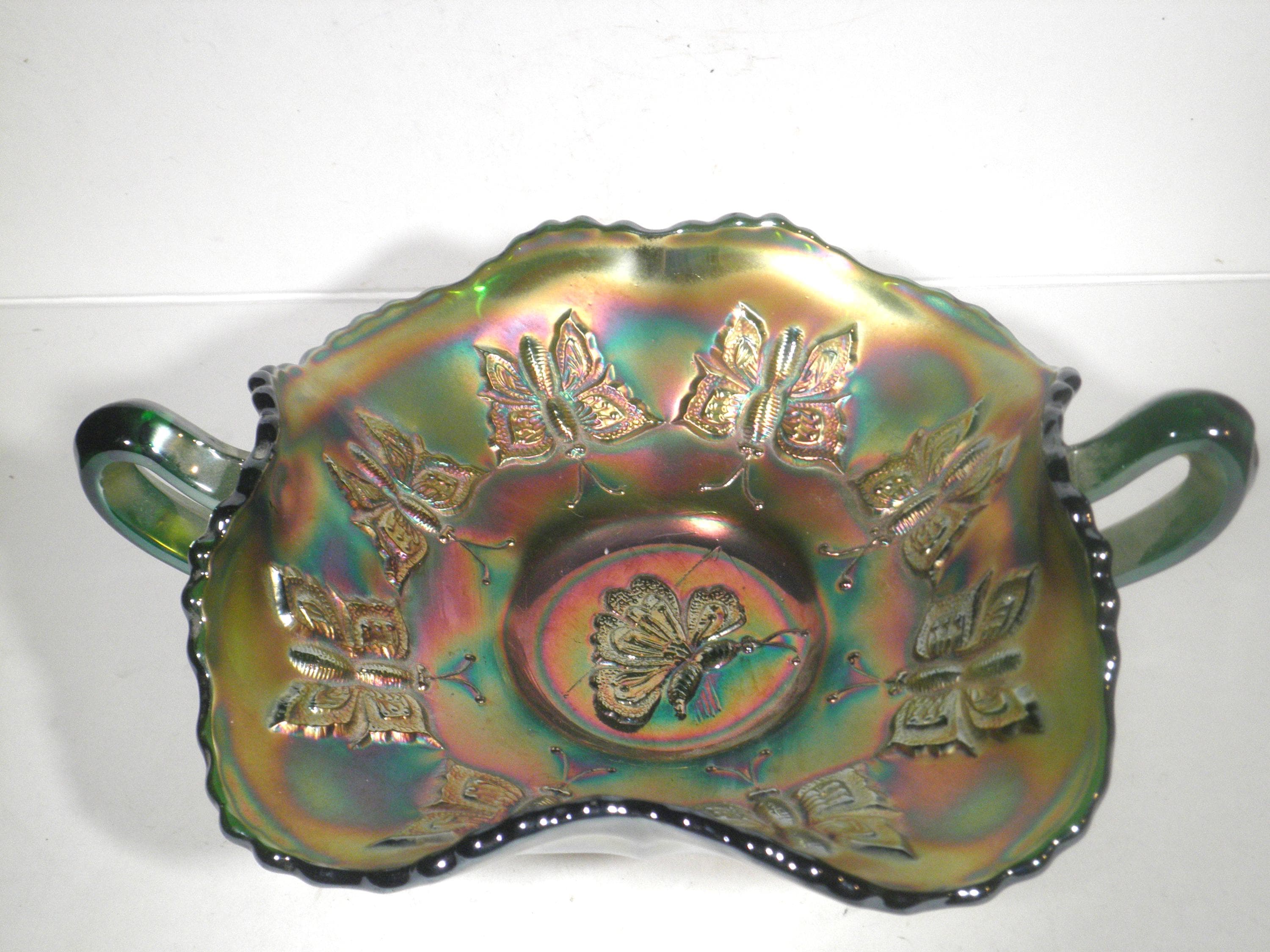 Fenton Butterfly Carnival Glass - Etsy