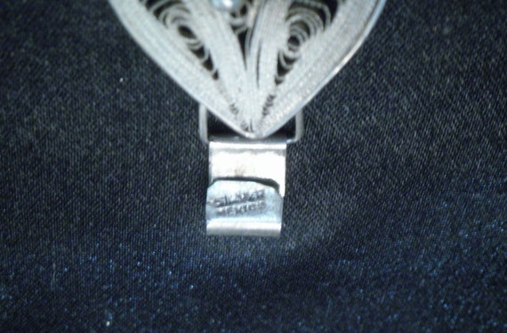 Sterling Silver Filigree Heart Bracelet - image 5