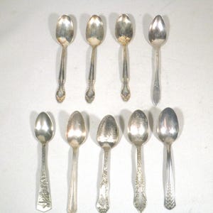 Vintage Tea Coffee Demitasse Silver Plated Spoons - Selection Listing