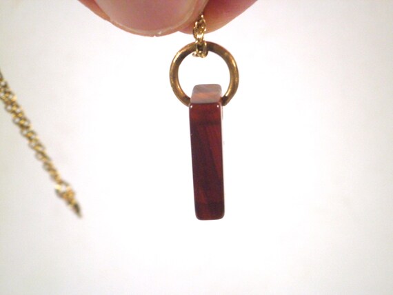 Amber Fossilized Tree Resin Rectangular Pendant N… - image 3