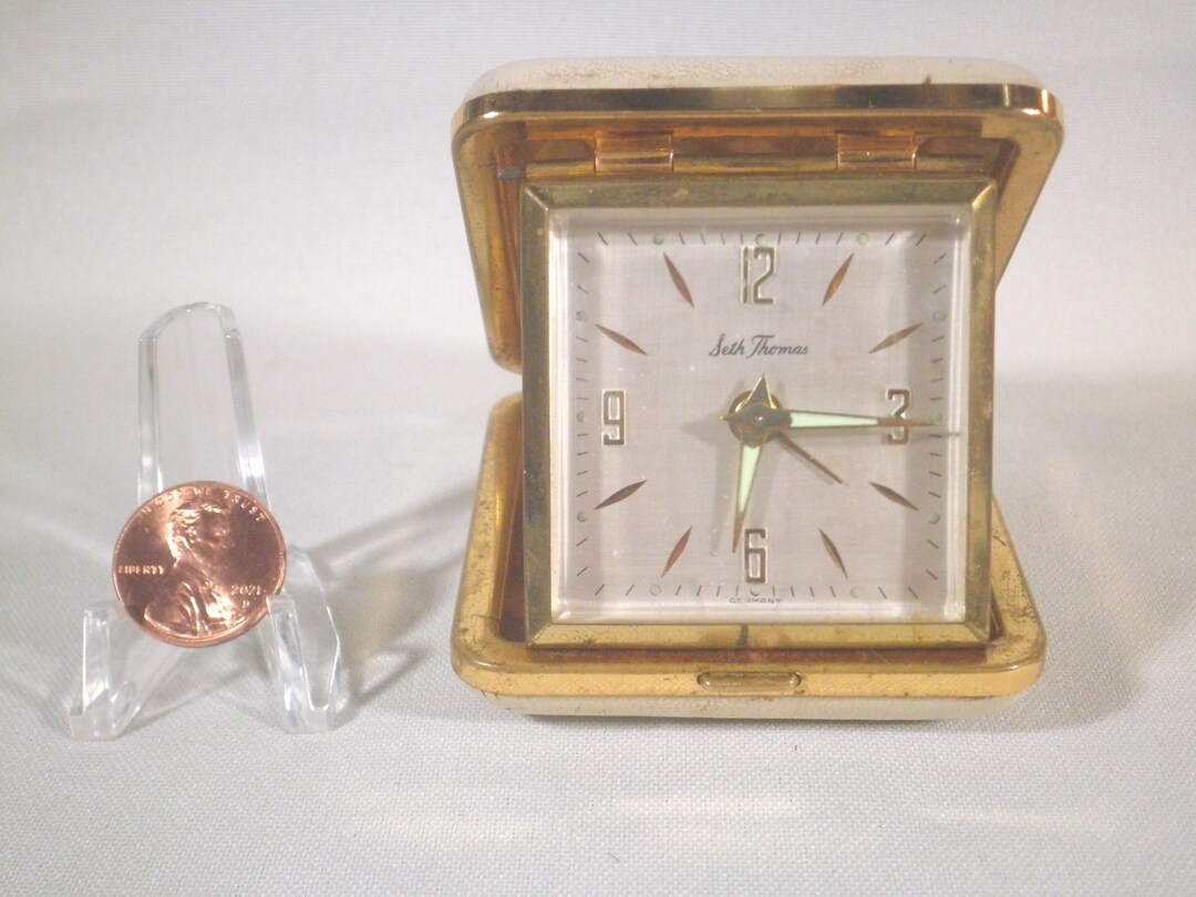 Vintage Seth Thomas Travel Alarm Clock Germany WORKS - Etsy