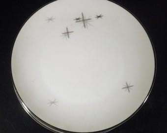 Mid-Century Dessert Plates Starlight Atomic 6 1/2" Crown Jewel - Set of 5