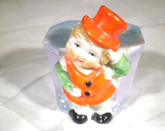 Vintage 1950s Hatpin Holder Japan Boy with Top Hat Japan