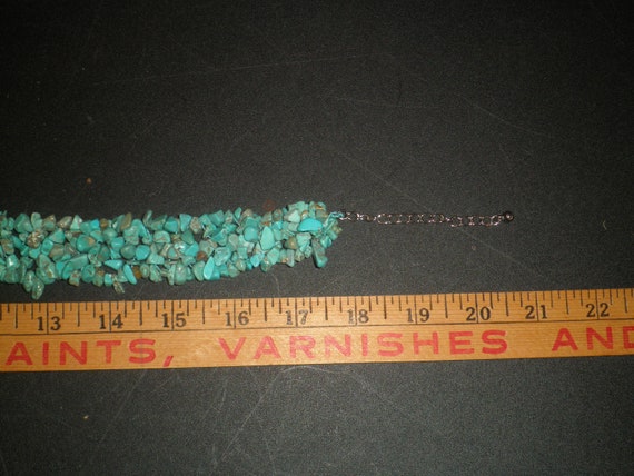 Turquoise Stone Multistrand Necklace - image 3