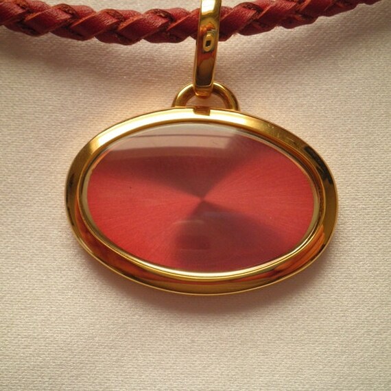 Joan Rivers Optic Red Leather Choker