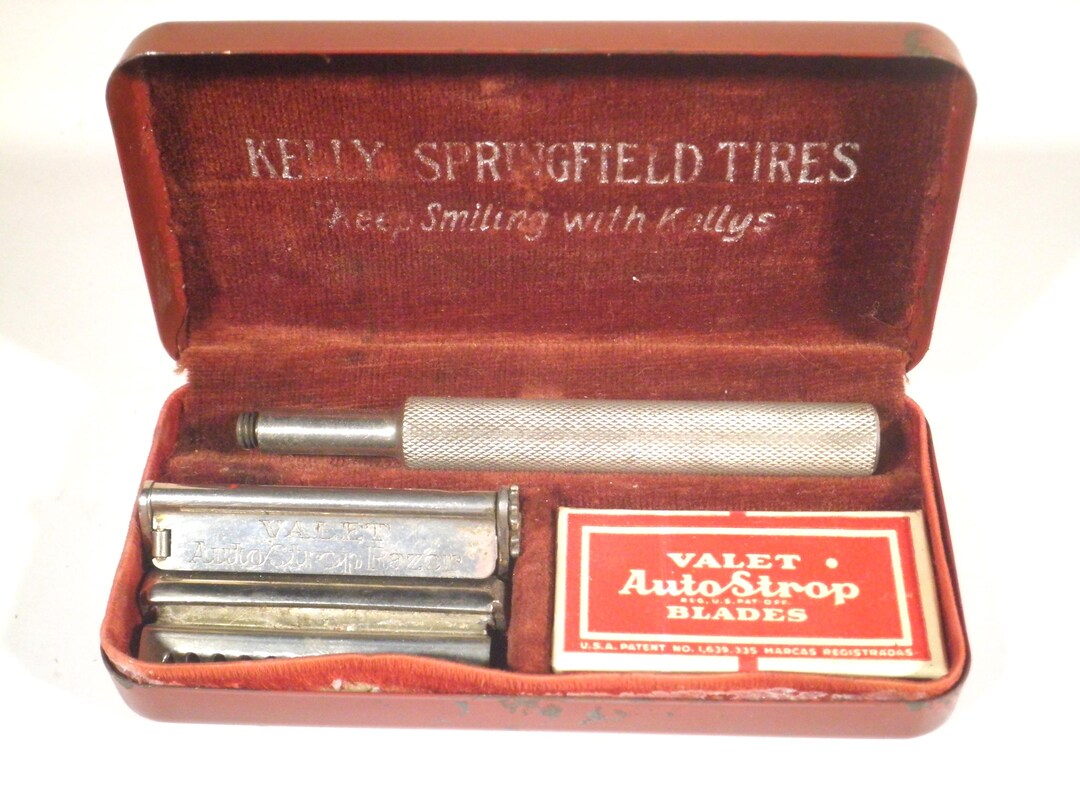 Valet Autostrop Safety Razor Set Patent 1912 - Kelly Springfield Tires ...