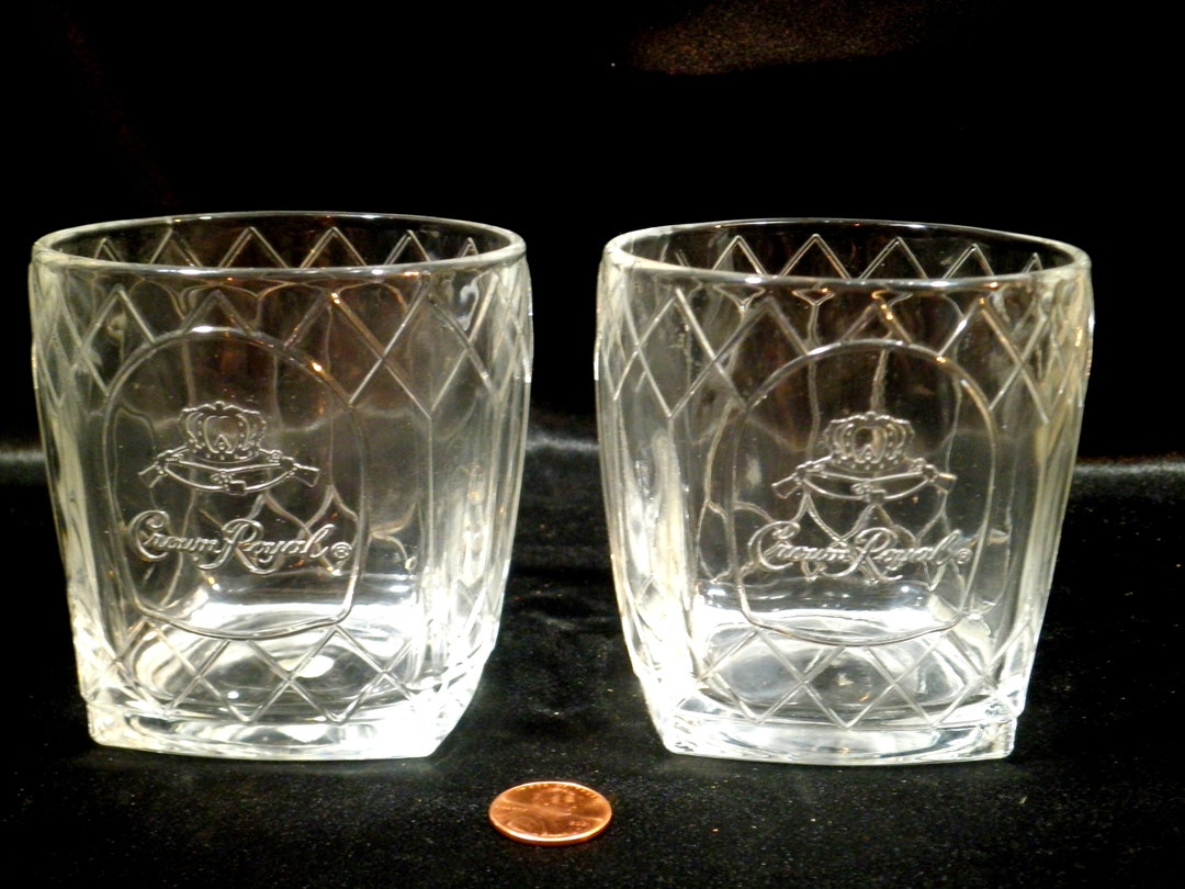 Vintage Crown Royal Whiskey Glasses Etsy