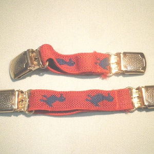 Rare 1940&#39;s Infant Clothing Suspenders With Duck Desigh
