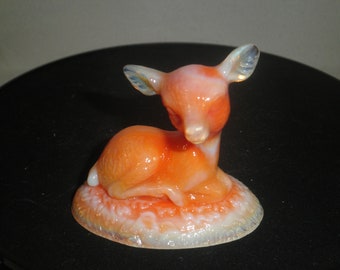 Vintage Boyd Bingo Deer Fawn Indian Orange - Firmado por Bernard Boyd