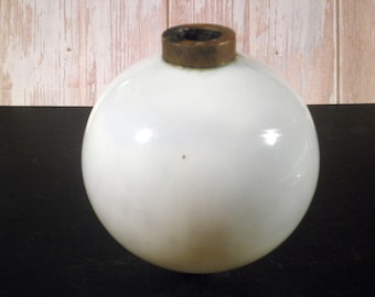 Vintage Lightning Rod Ball White Milk Glass