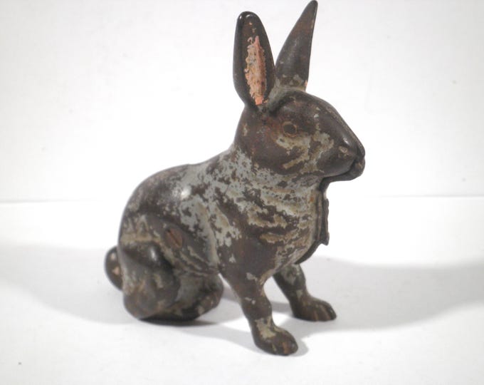 Antique Cast Iron Rabbit Bank - Etsy