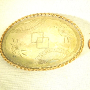 Vintage ROCKMOUNT Denver Colorado Nickle Silver Western Belt Buckle