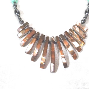 Southwest Turquoise Hematite Tiger Eye Necklace