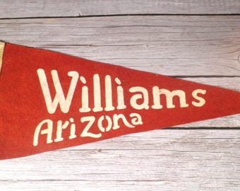 Vintage 1950s Williams, Arizona Pennant