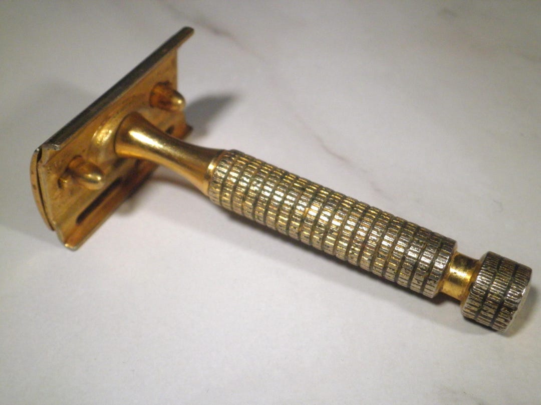 Vintage 1950s Gold-plated Star Double-edge Safety Razor - Etsy