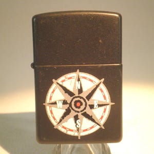 Vintage 1998 Zippo Marlboro Black Compass Adventure Cigarette Lighter