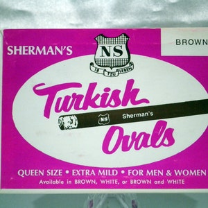 Sherman's Turkish Ovals Brown Cigarettes Kansas Stamp