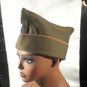 Korean War Or WWII Cap Garrison Wool 40s-50s