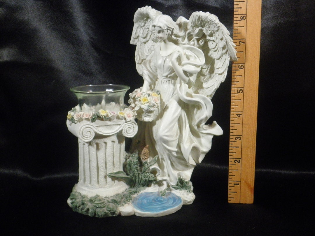 Young Incorporated Large Angel Candle Holder Figurine Etsy